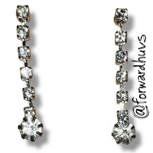 Bundle Sale 3 for $15 | Elegant Drop Earrings – Clear Square & Round Gemstones